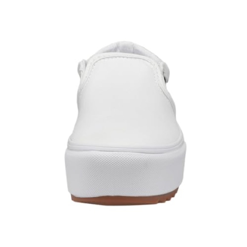 Vans® WHITE Asher Platform Women's Slip-On Shoes Sneakers Sz 8.5 - Picture 2 of 15